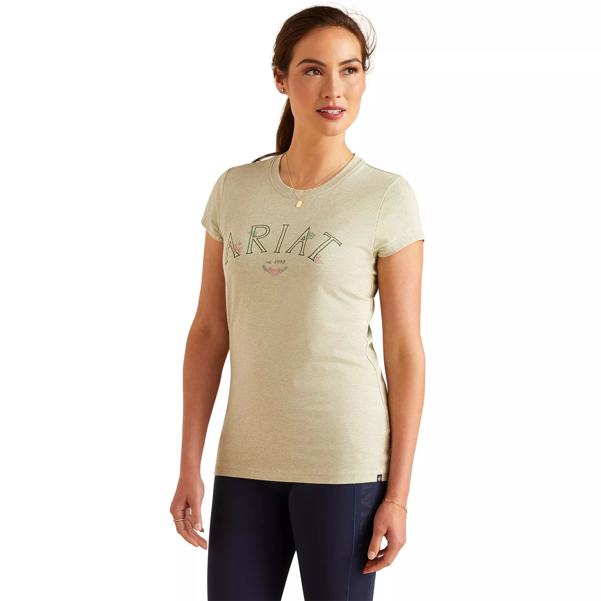 Womens Posey T-Shirt Heather Laurel Green