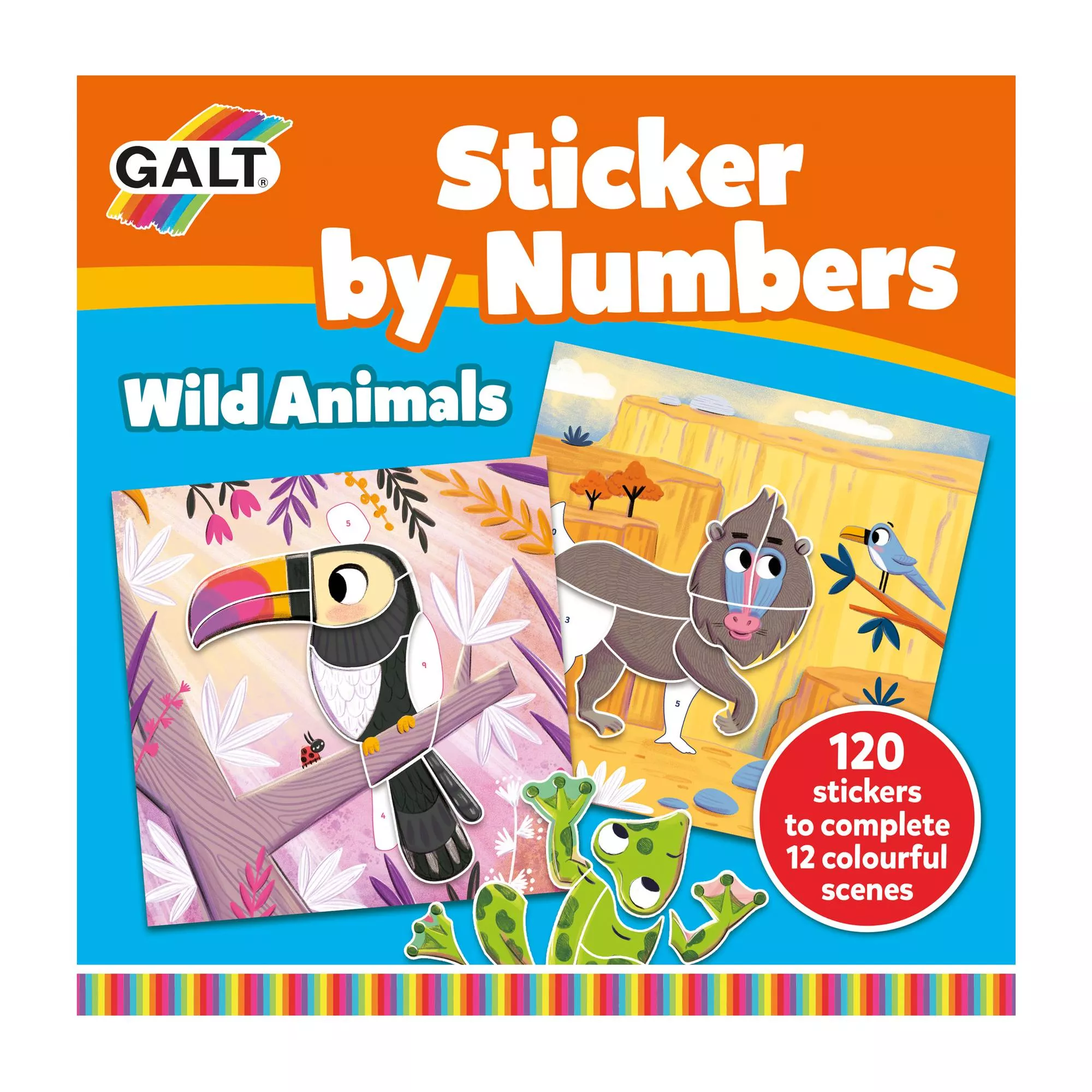 Galt Stickers by Numbers - Wild Animals