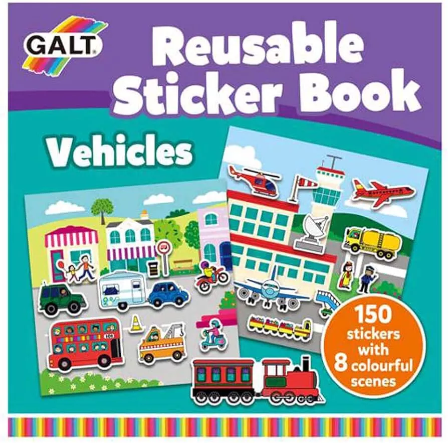 Galt Vehicles Reusable Sticker Book