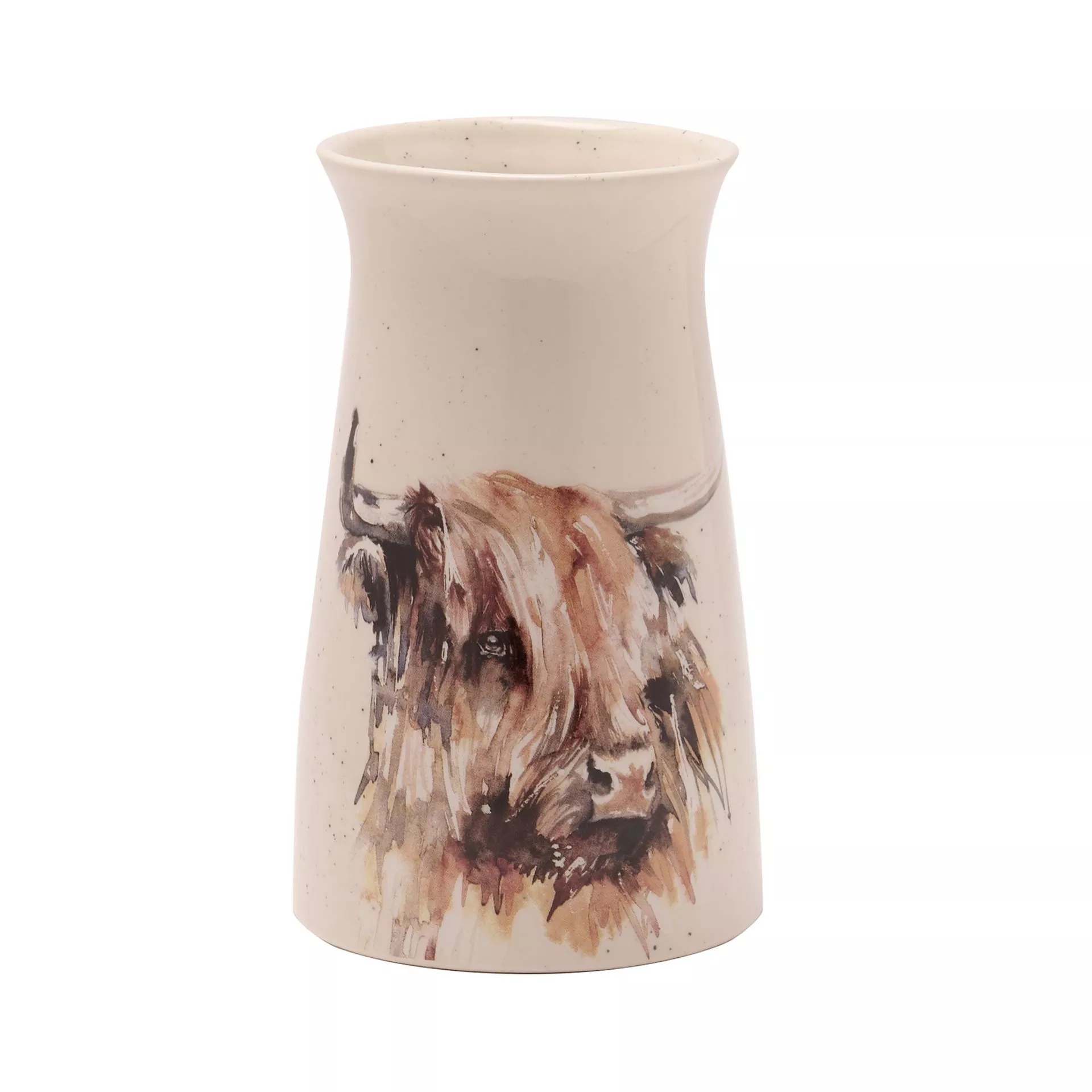 Meg Hawkins Small Ceramic Vase - Highland Cow 11 x 17.8cm