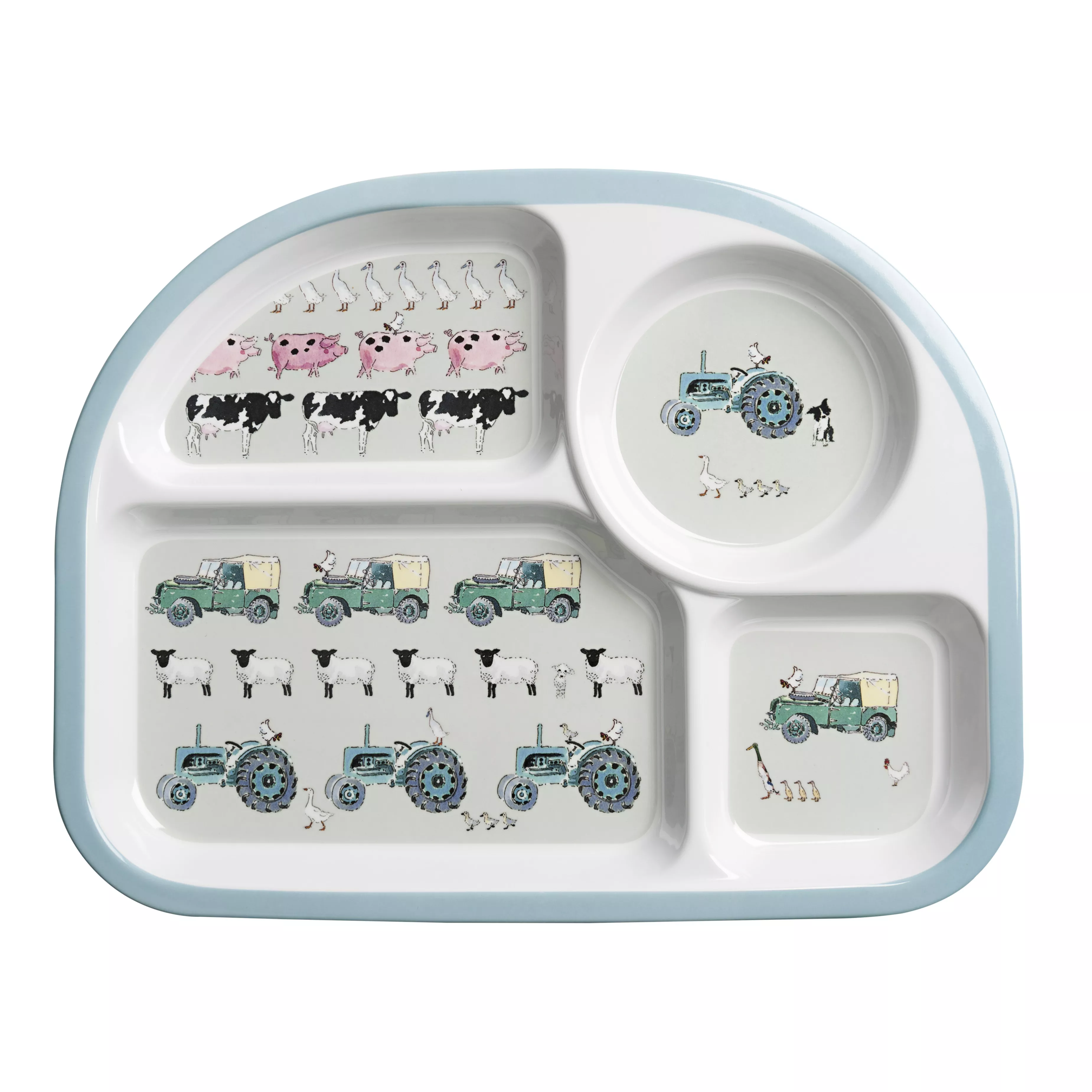 Divider Plate - Melamine - Childrens - On The Farm