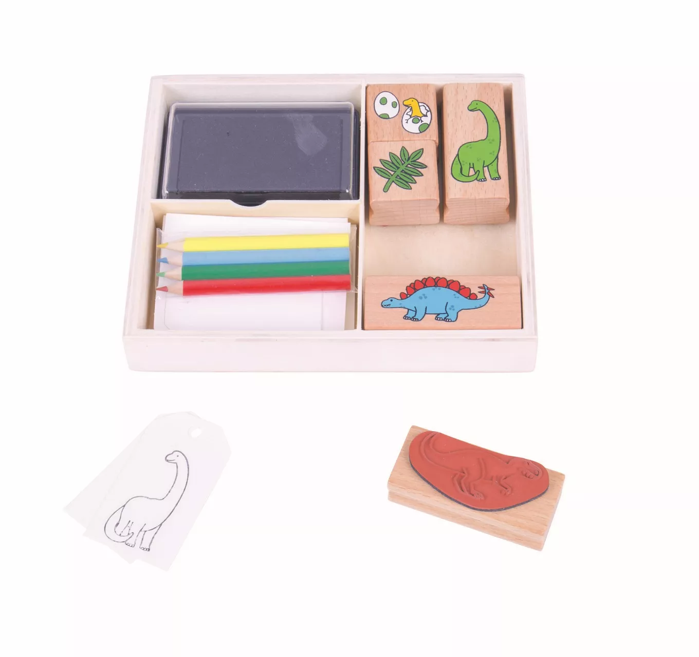 Stamp & Colour Kit - Dinosaur