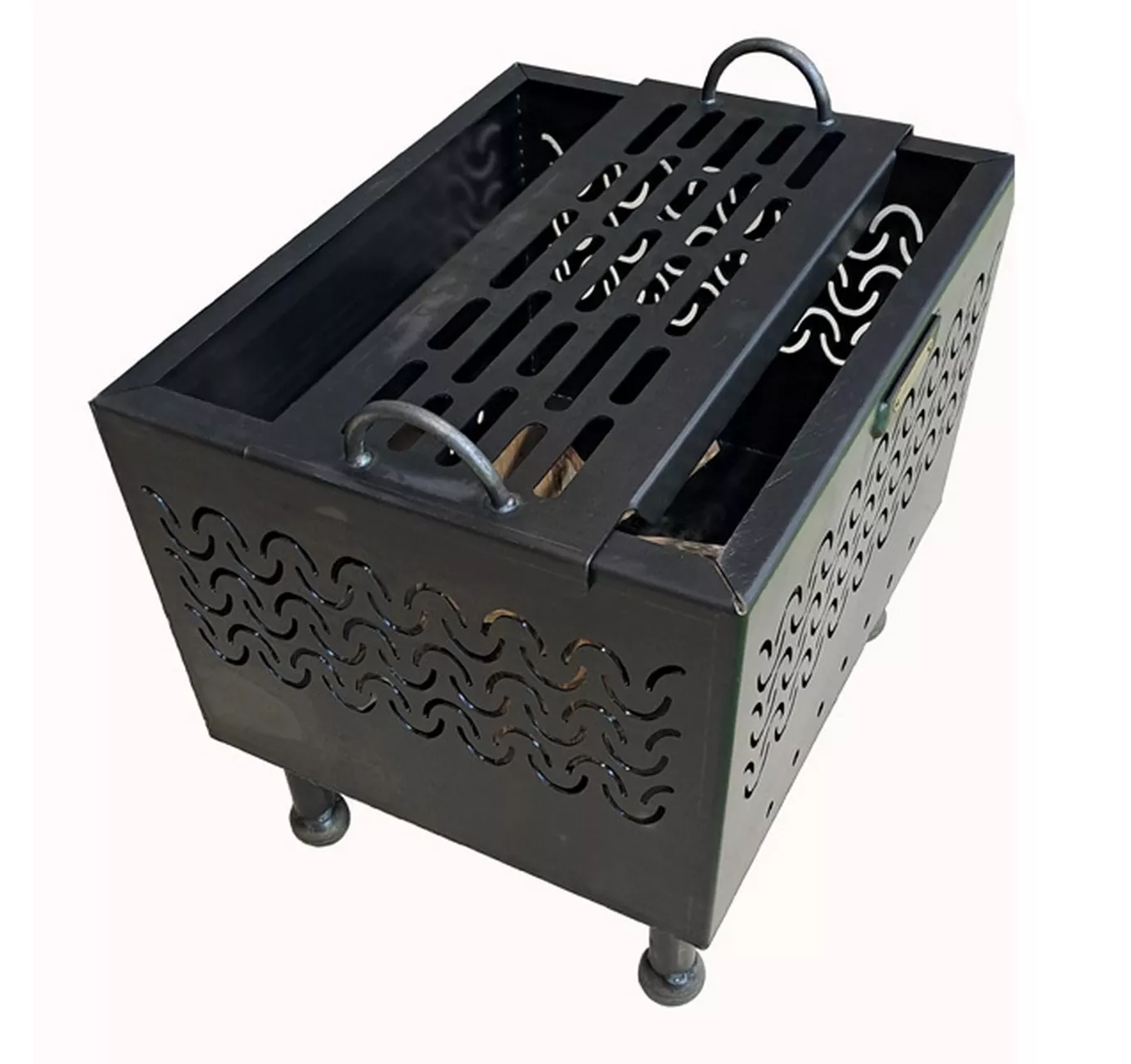 Cube Fire Pit with Grill
