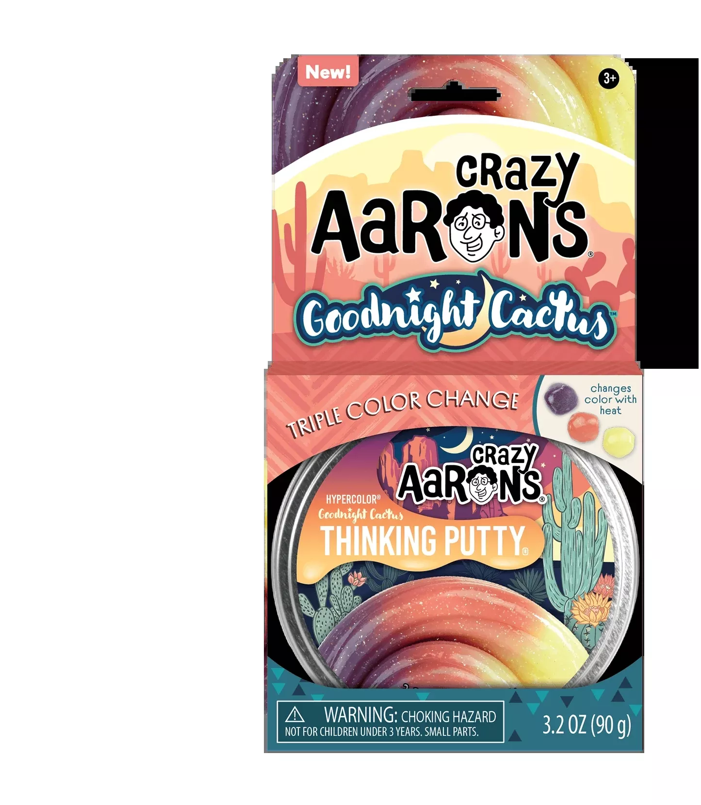 Hypercolour Goodnight CactusThinking Putty