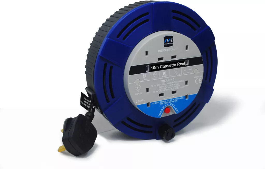 Masterplug 4 Gang 10amp Cable Reel 10m