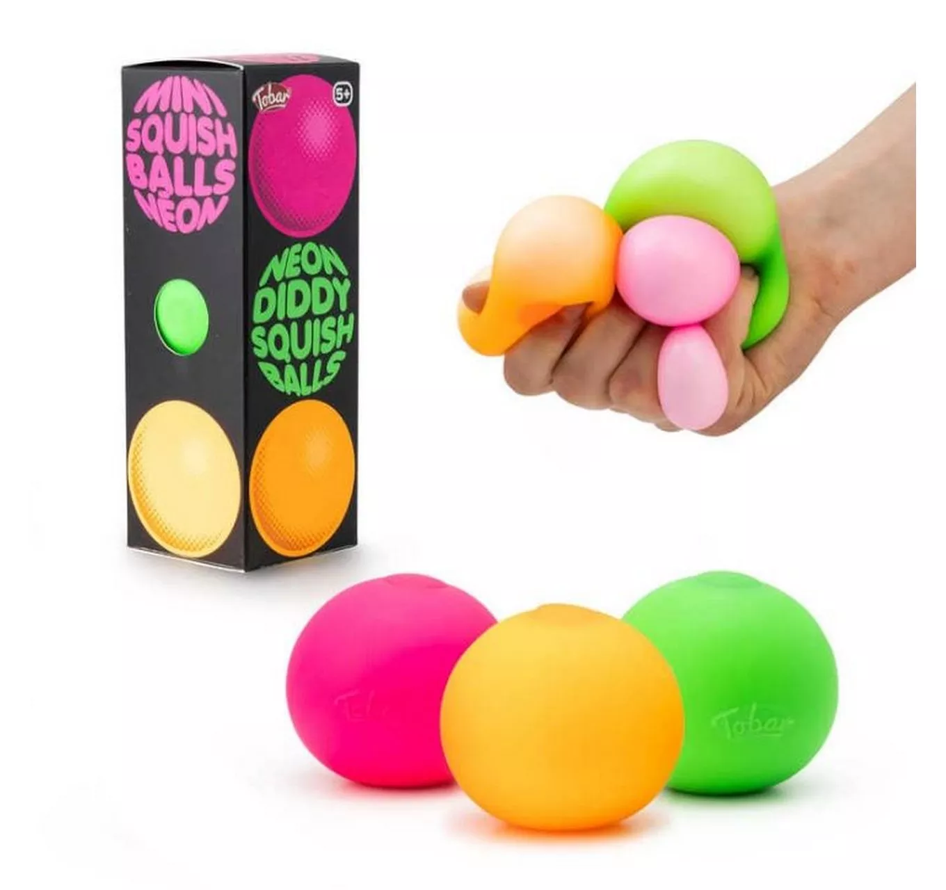 Neon Diddy Squish Balls 3pk