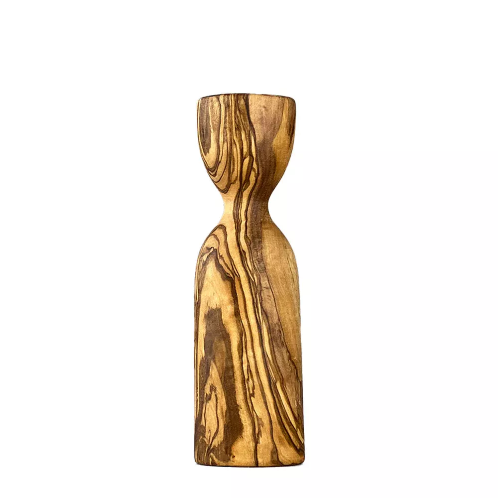 Selbrae Olive Wood - Large Candlestick Holder