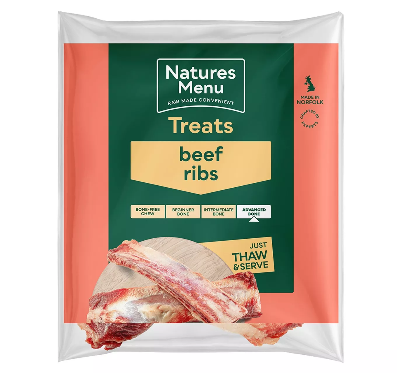 Raw Beef Ribs Chews - 2 Pack