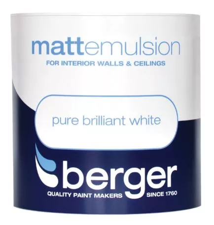 Berger Matt Emulsion Pure Brilliant White 1L