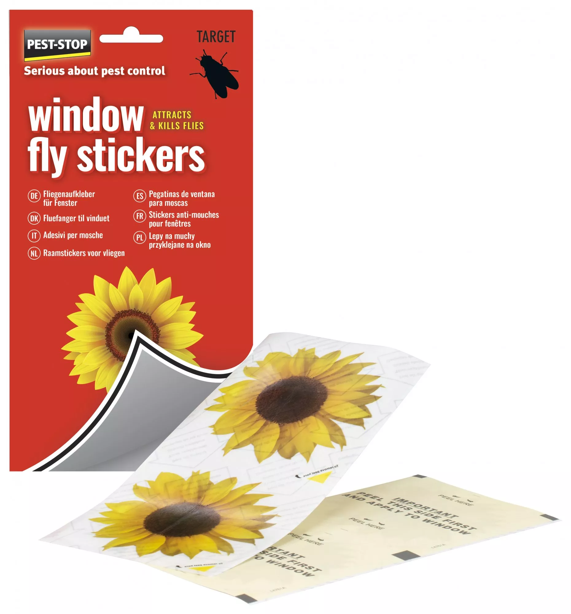 Peststop Window Fly Stickers 4pk