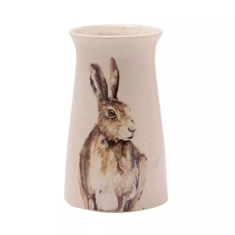 Meg Hawkins Small Ceramic Vase - Hare 11 x 17.8cms