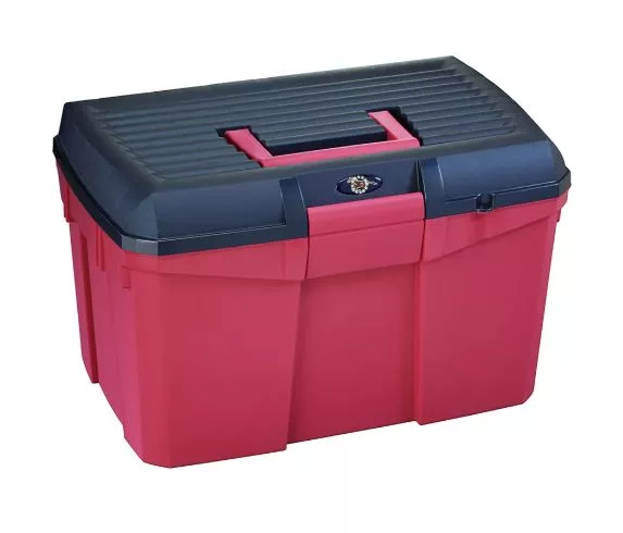 Tack Box Medium Raspberry/Blue
