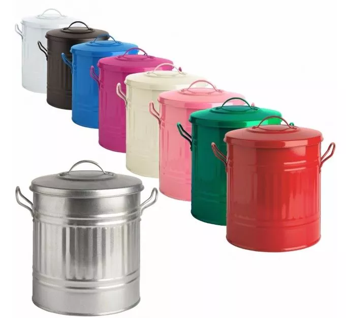 Mini Metal Bin 12" - Pastel Pink