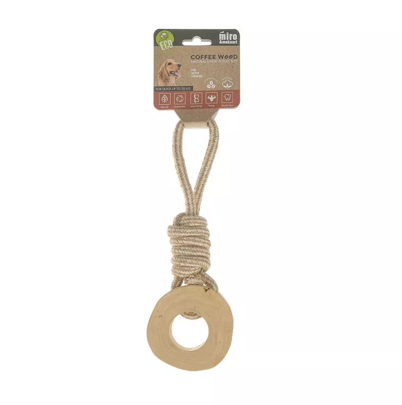 Coffee Wood Chew & Tug Toy