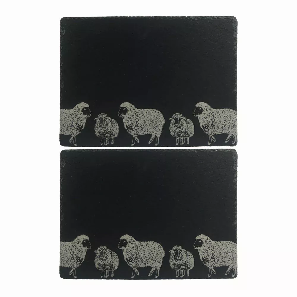 Selbrae 2 Slate Place Mats  - Sheep