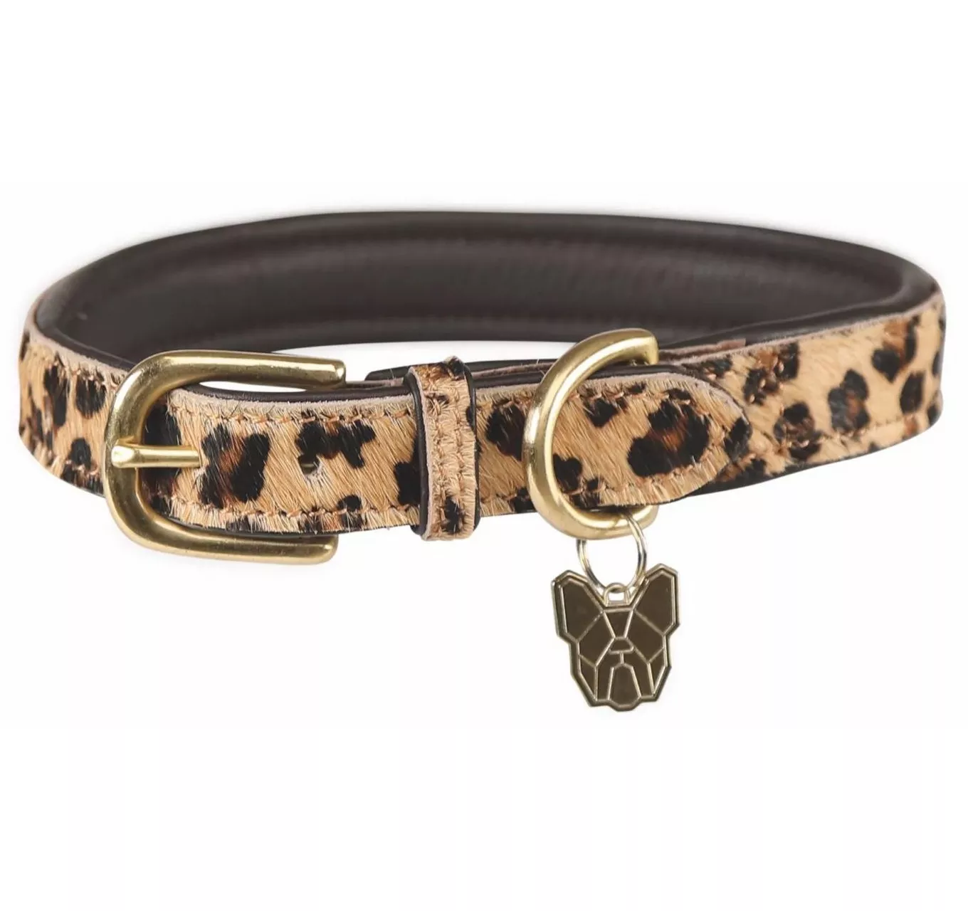 Cow Hair Dog Collar Leopard S