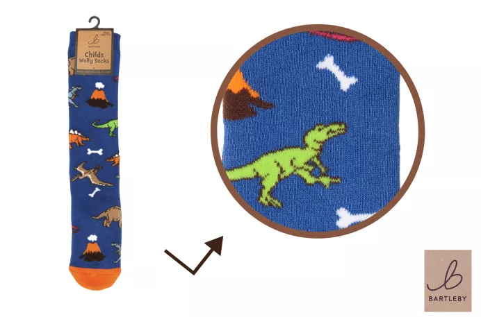 Welly Socks Dinosaur Boys