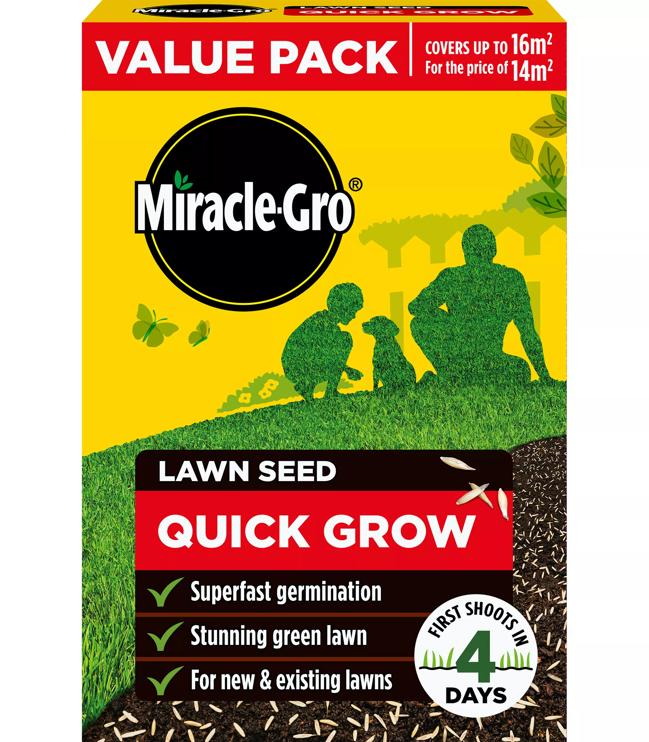 Miracle Gro Quick Gro Lawn Seed 16m2 / 480g