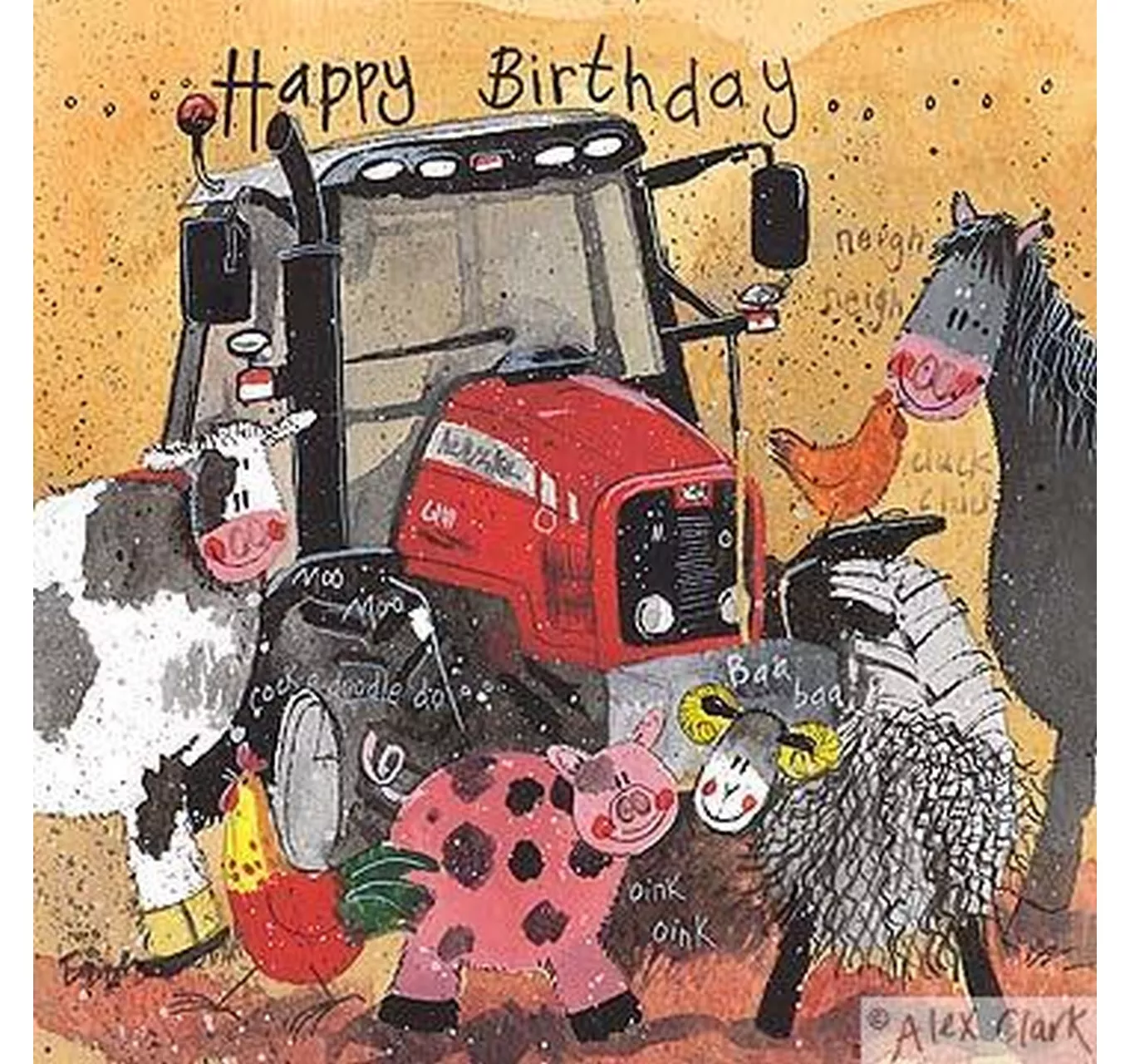 Red Tractor - Birthday Card