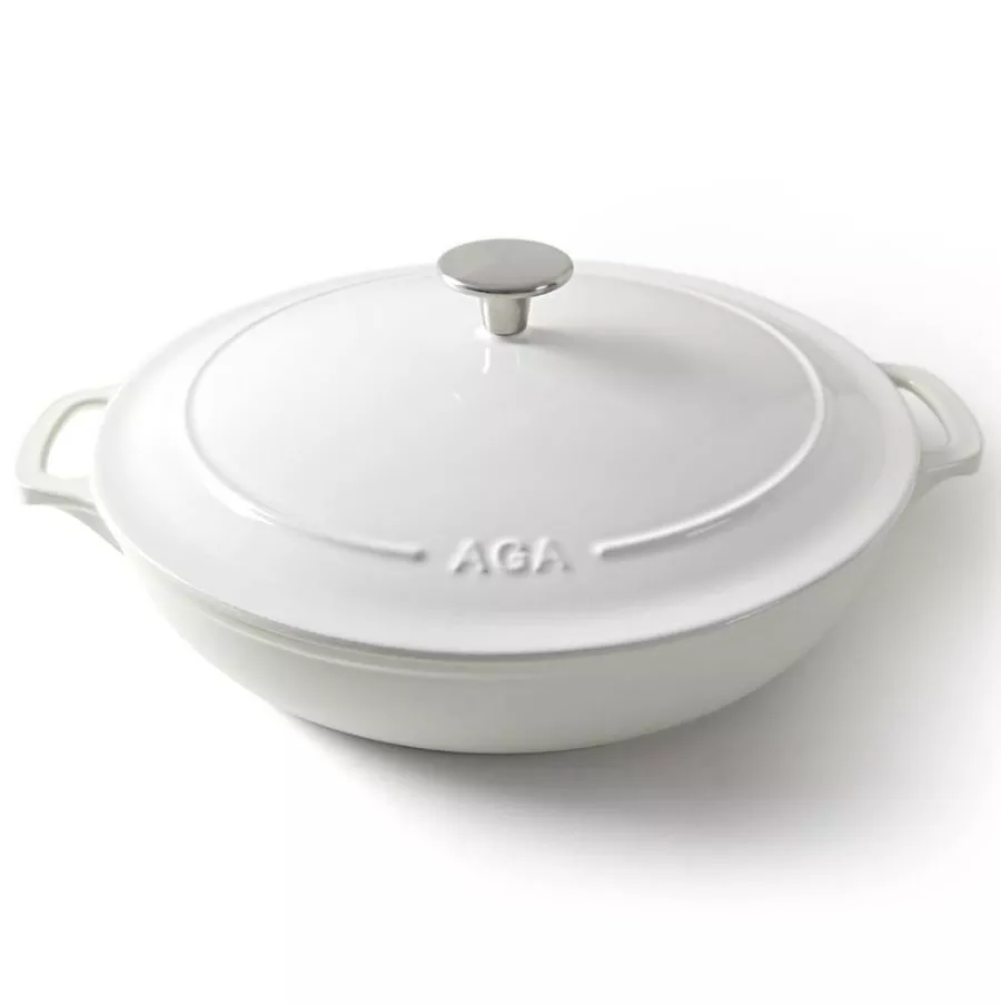 AGA Cast Iron Buffet Casserole 30cm - White