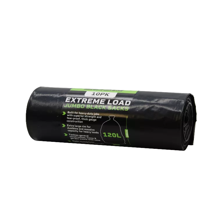 Buffalo Extreme Load Jumbo Black Sacks 120L 10pk