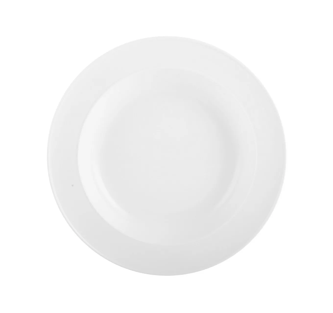 Whiteware Ridged Soup Plate