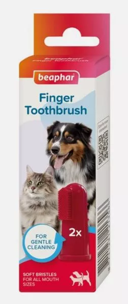 Beaphar Soft Finger Toothbrush for Cats & Dogs 2pk