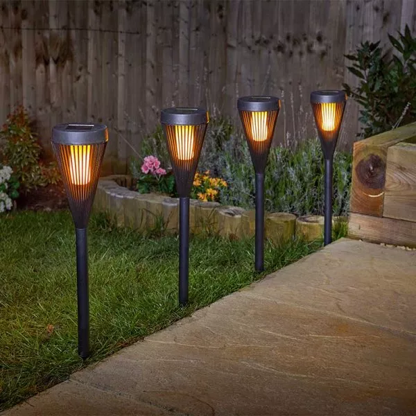 Urbane Solar Flaming Stake Light - Each