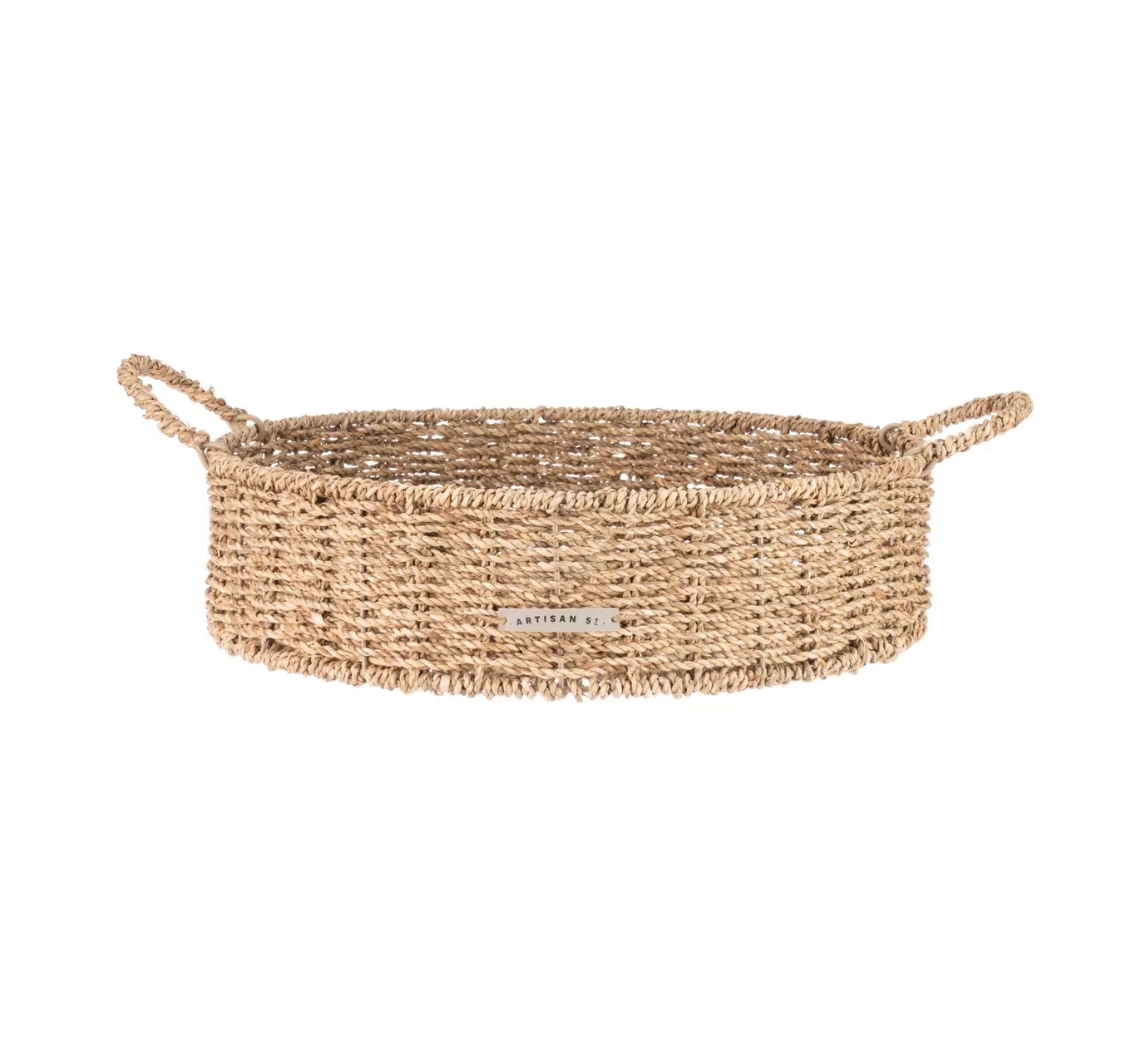 Round Seagrass Basket + Handle