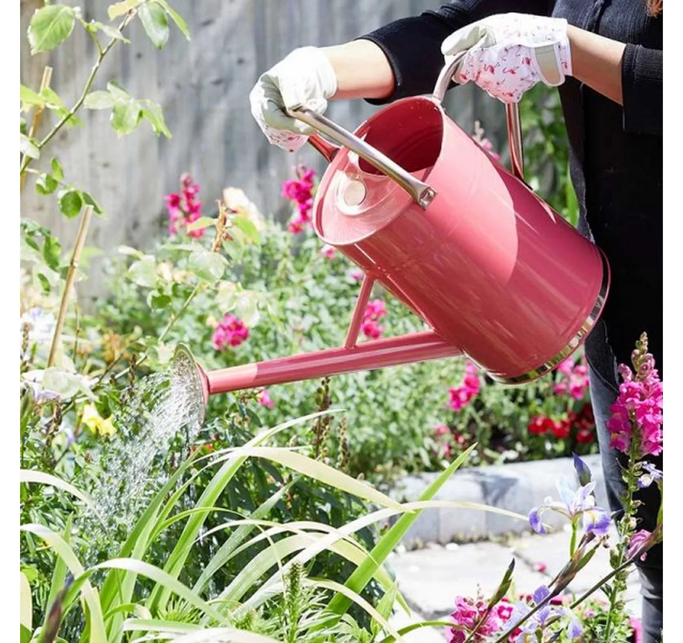 Metal Watering Can 9L Coral