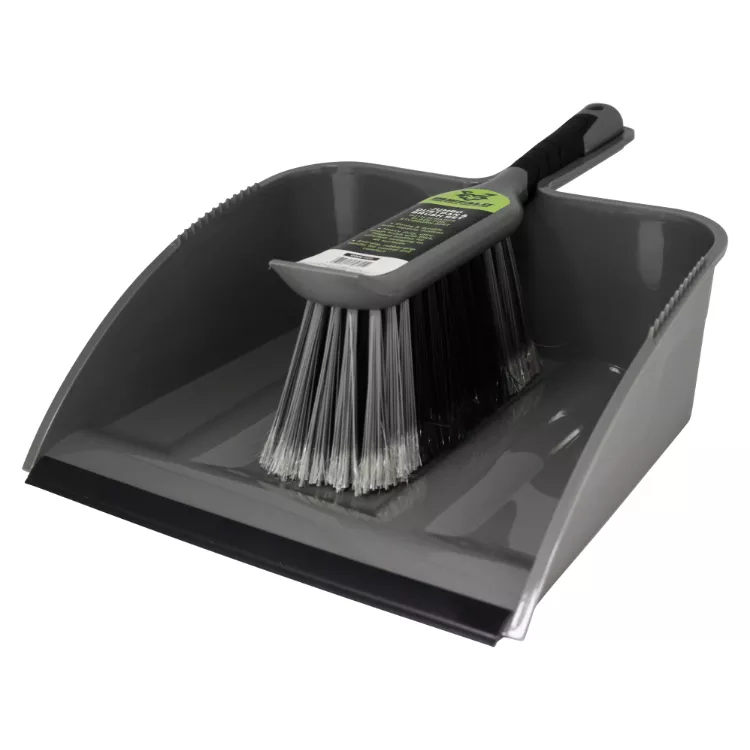 Buffalo Jumbo Plastic Dustpan & Brush Set