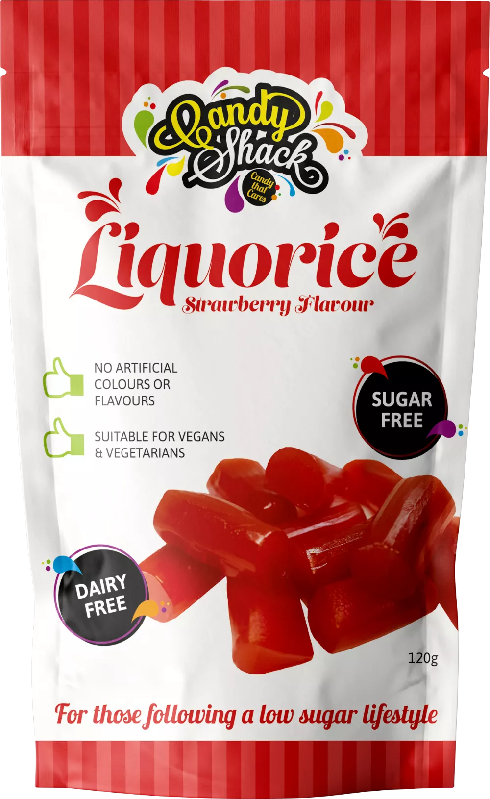 Candy Shack Strawberry Liquorice - Sugar Free 120g