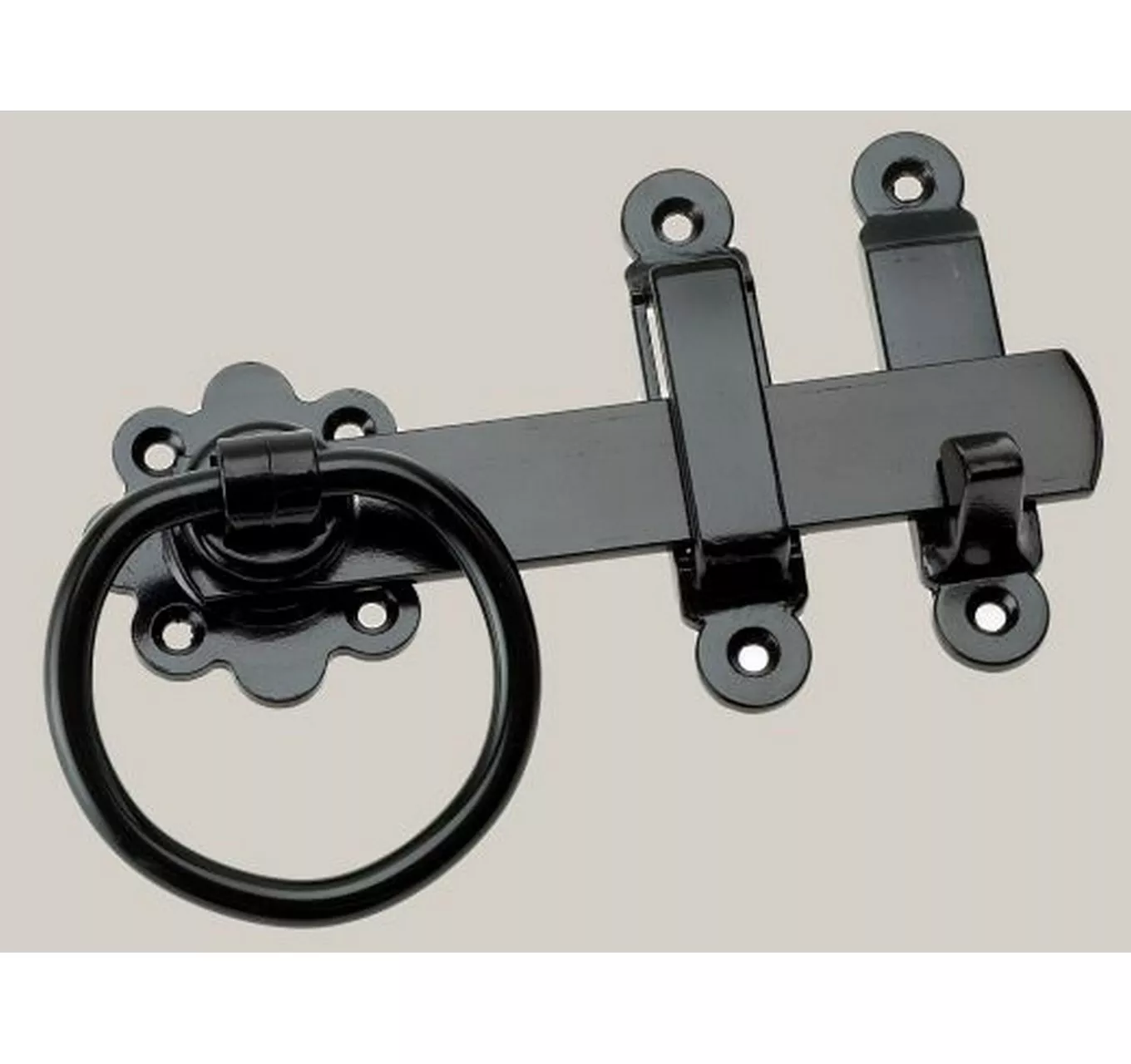 Ring Gate Latch 6" Black