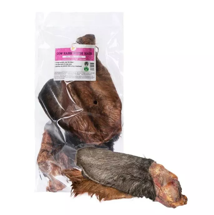 Cow Ears with Hair 3pk