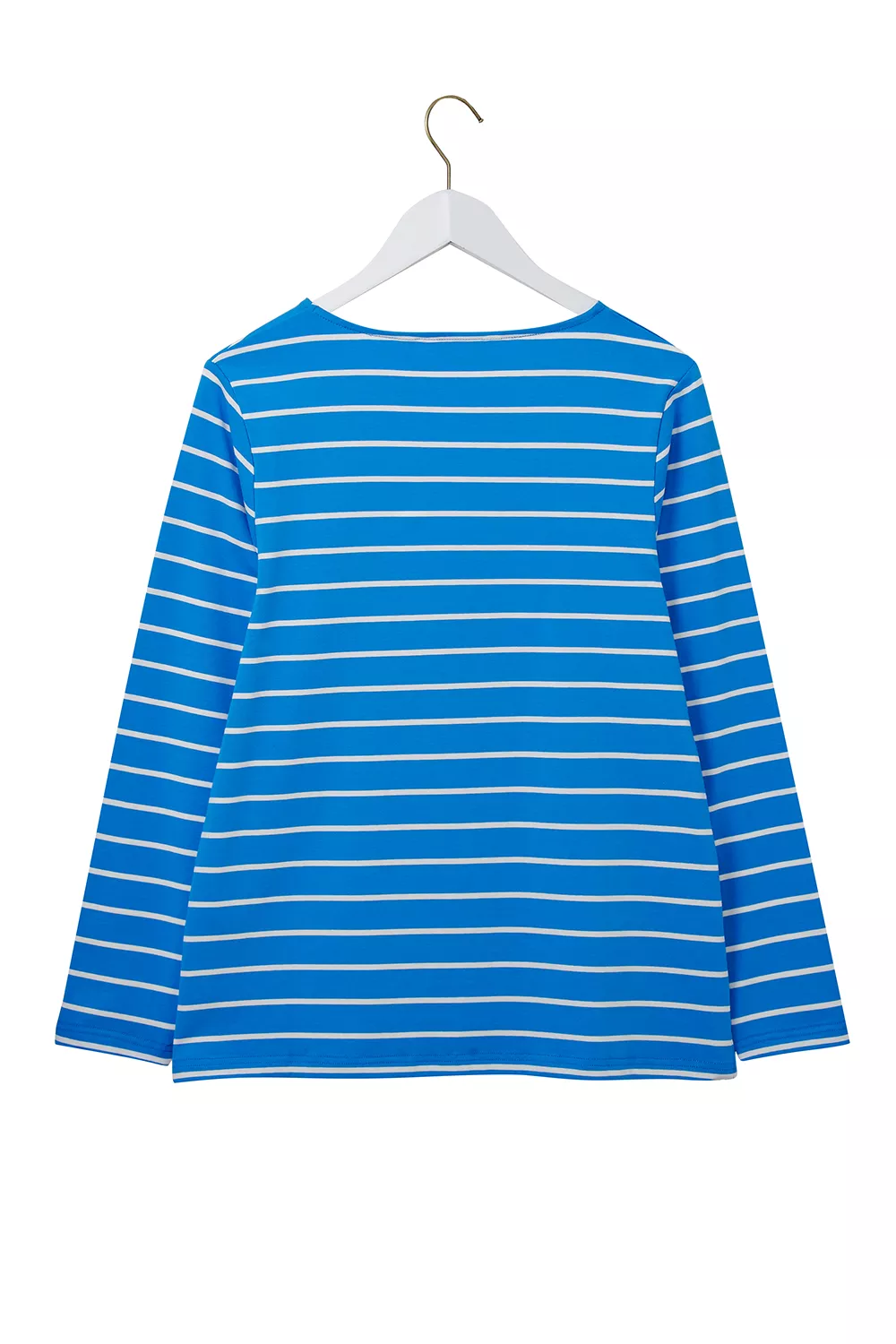 Ladies Causeway Top Azure Blue Stripe 12