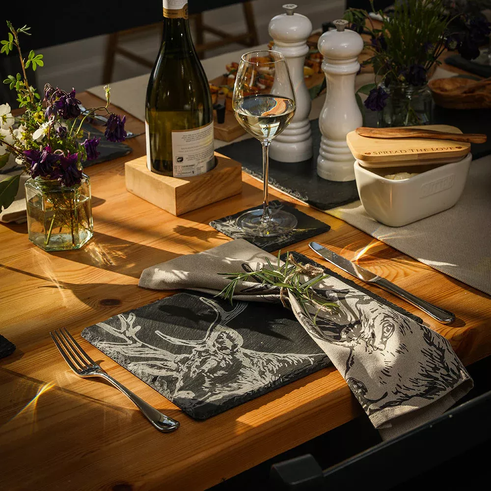 Selbrae 2 Slate Place Mats  - Stag
