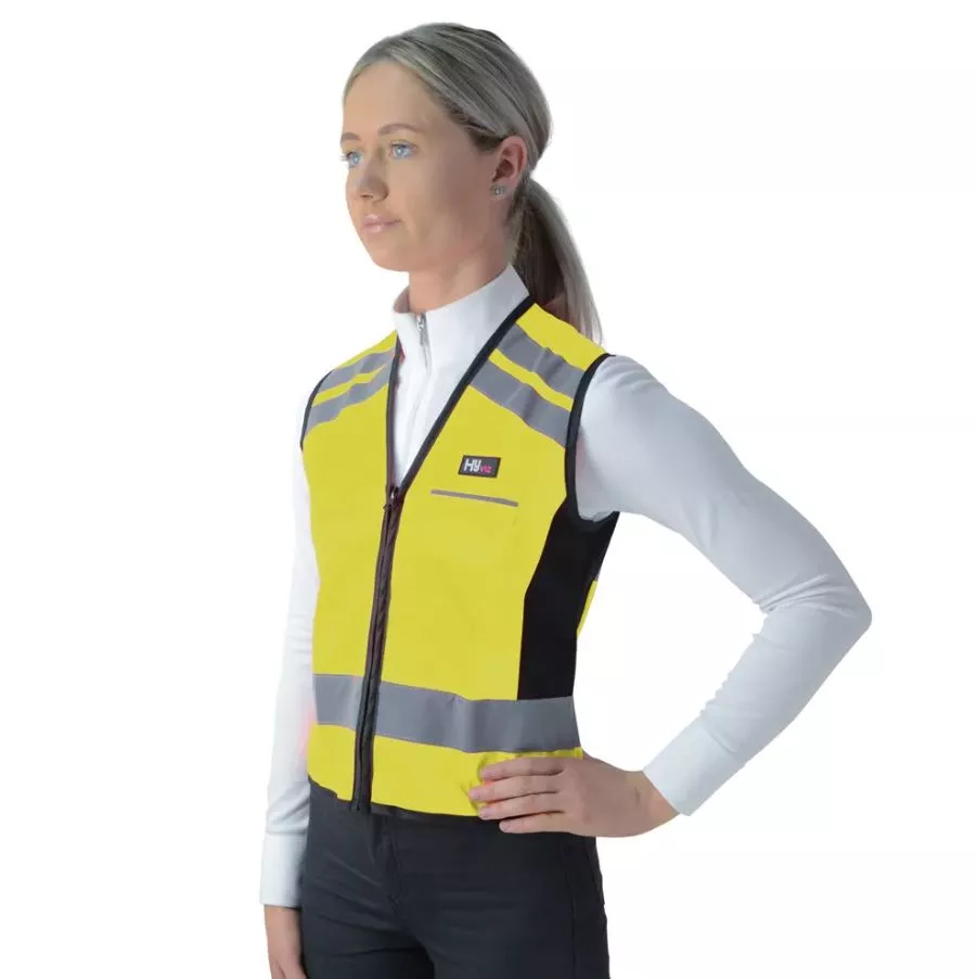 HyViz Waistcoat - Please Pass Wide & Slow Yellow XXL