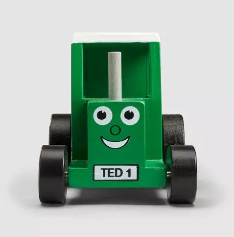 Wooden Tractor Ted Toy & Trailer