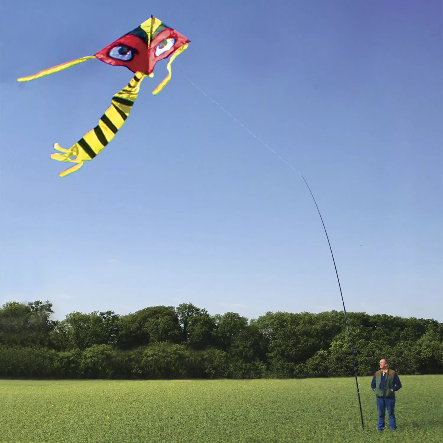Terror Kite Kit (Bird Scaring Kite) with 7m Telescopic Pole