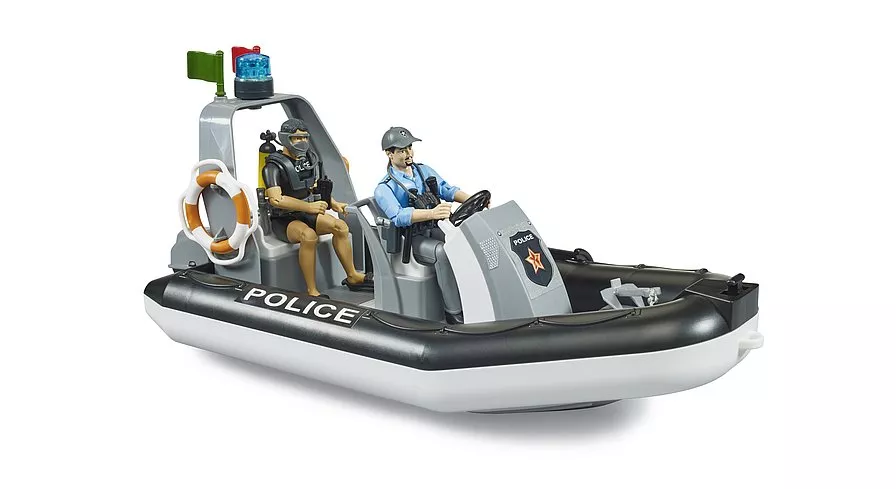 Police Boat with Figures