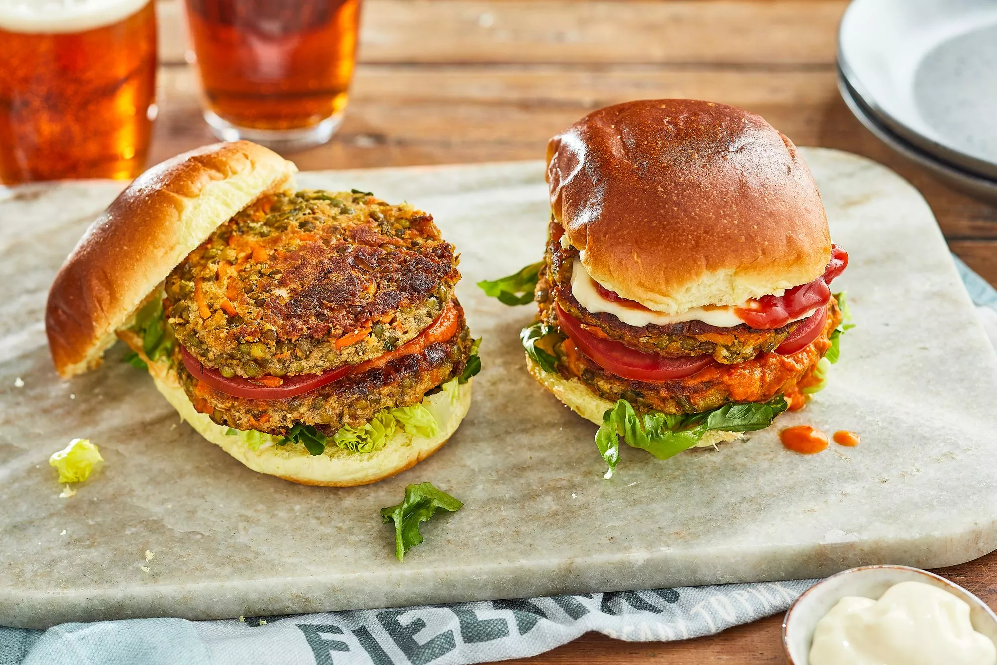 Lentil, Carrot & Coriander Burger (Veggie)