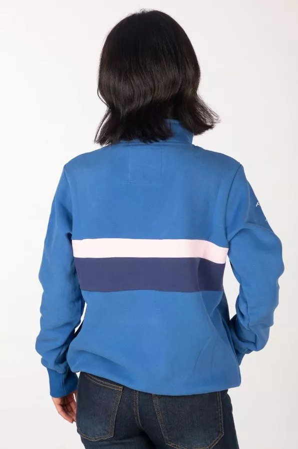 Ladies Stripe Sweatshirt - Bramham Blue 10/S