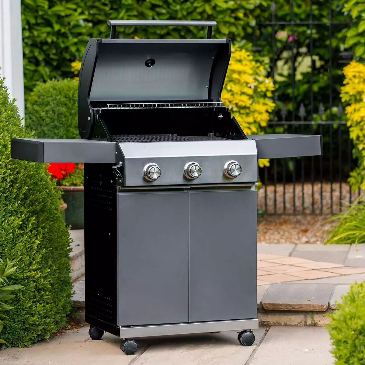 Grillstream Classic 3 Burner Hybrid BBQ - Matt Grey