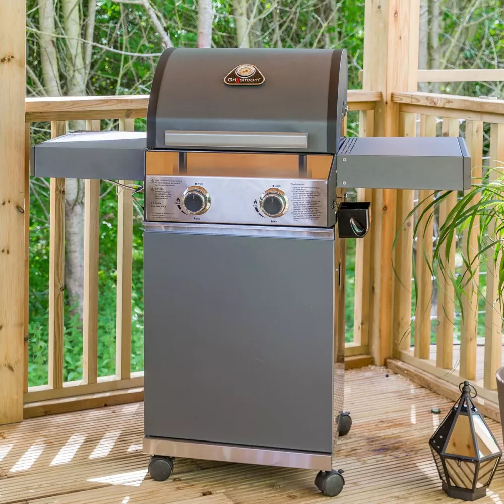 Grillstream Classic 2 Burner Hybrid BBQ - Matt Grey