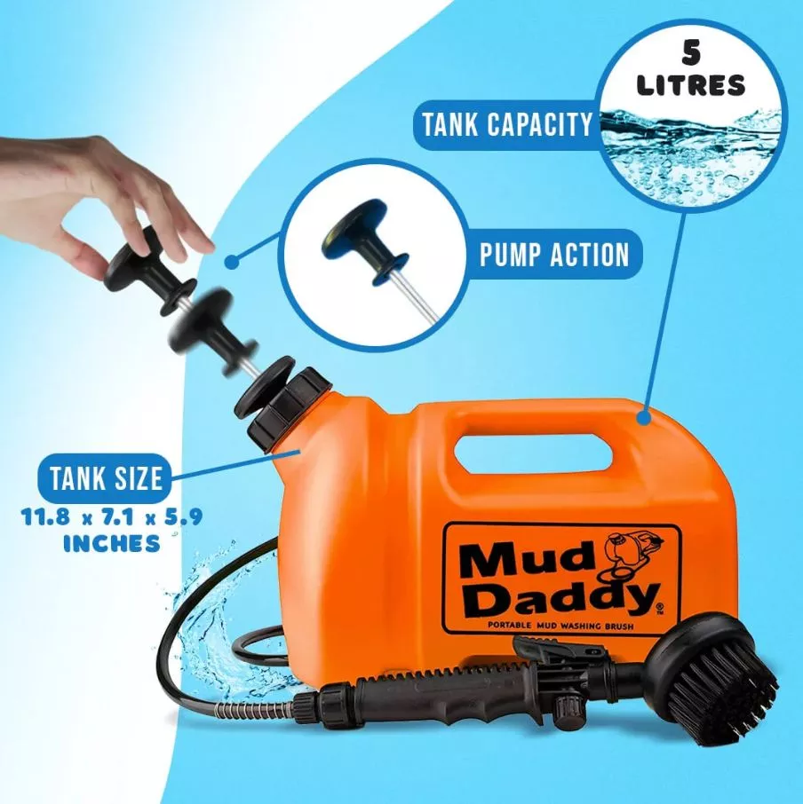 Mud Daddy Original Portable Washing Device 5L Ice Blue