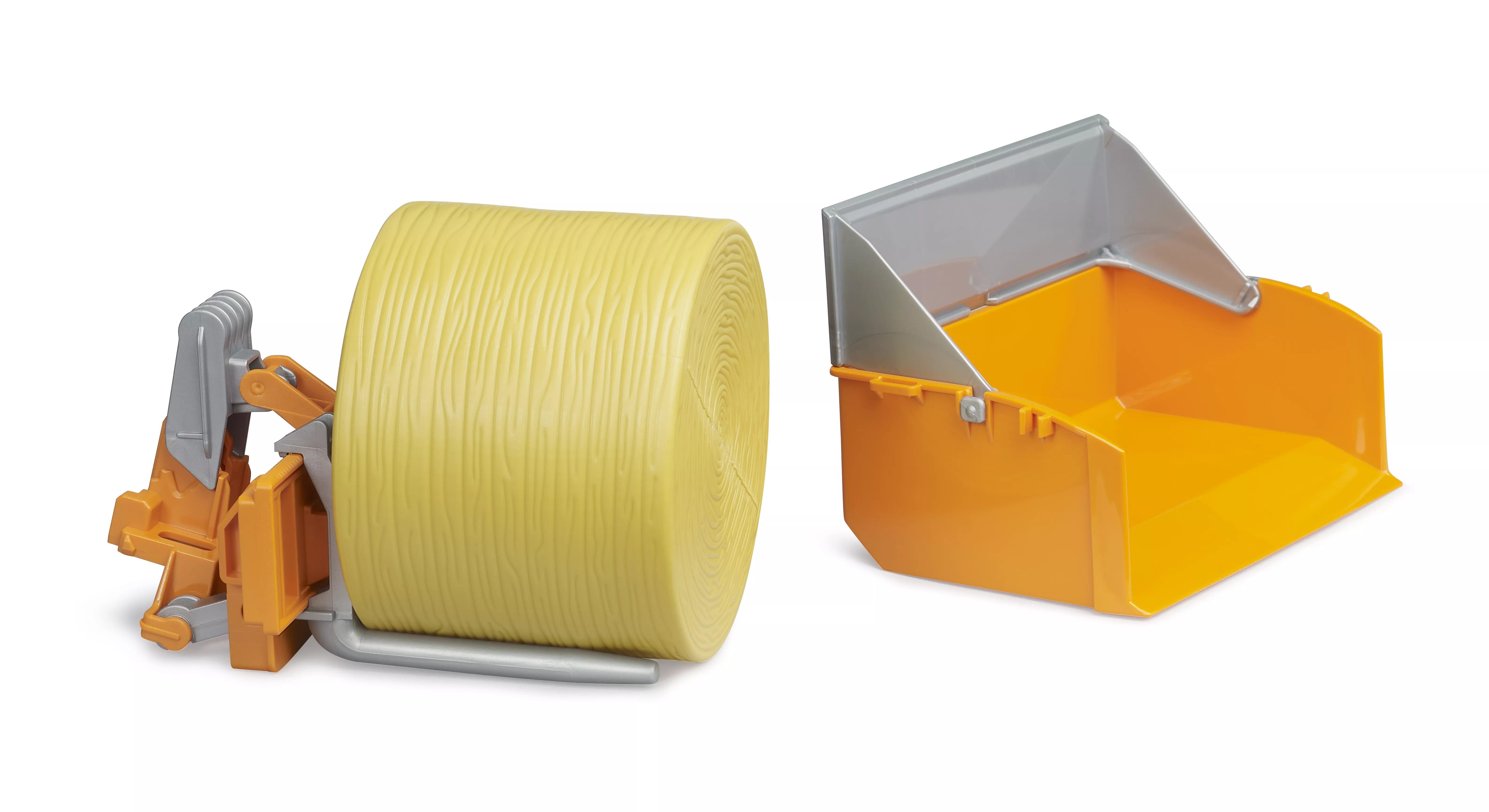Tractor Loading Box with Forks & Round Bale