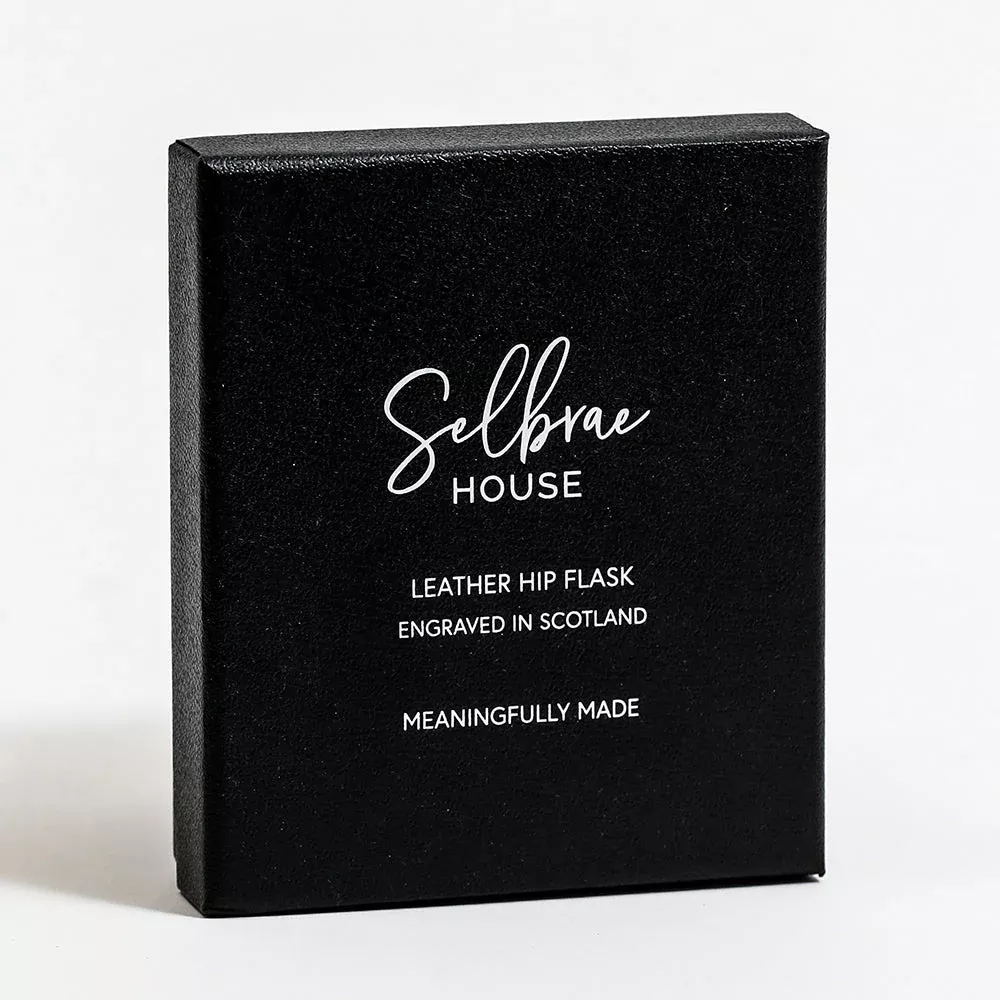 Selbrae Leather  Hip Flask - Pheasant