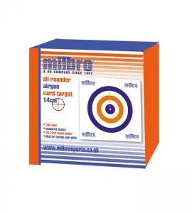 Milbro All Round Card Targets 17cm 100pk