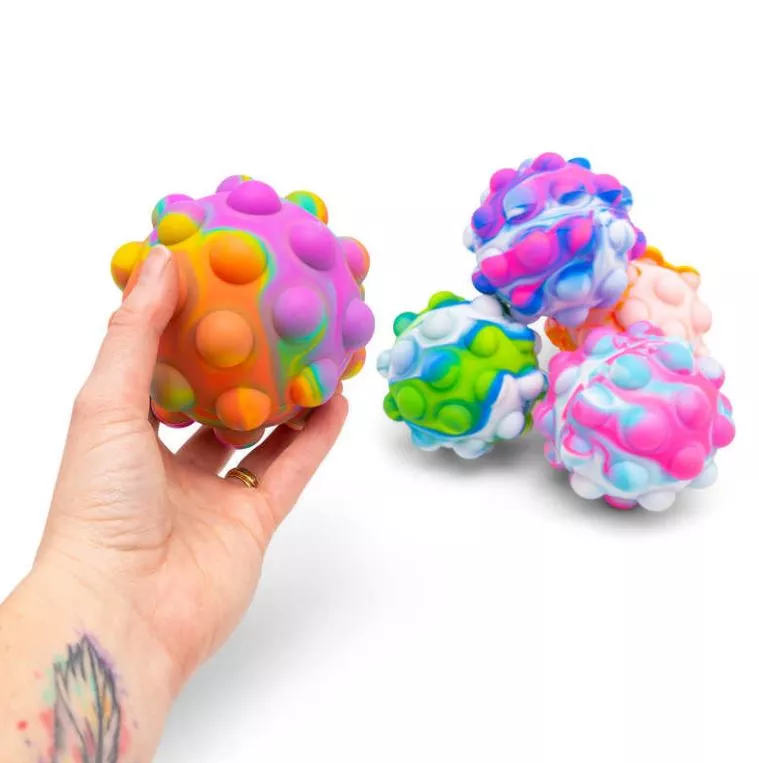 Mega Push Poppers Fidget Ball 10cm - Each