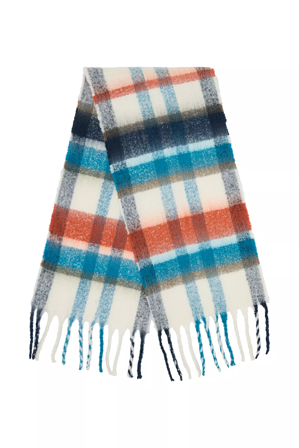 Lighthouse Scarf Rust/Deep Teal/Mocha